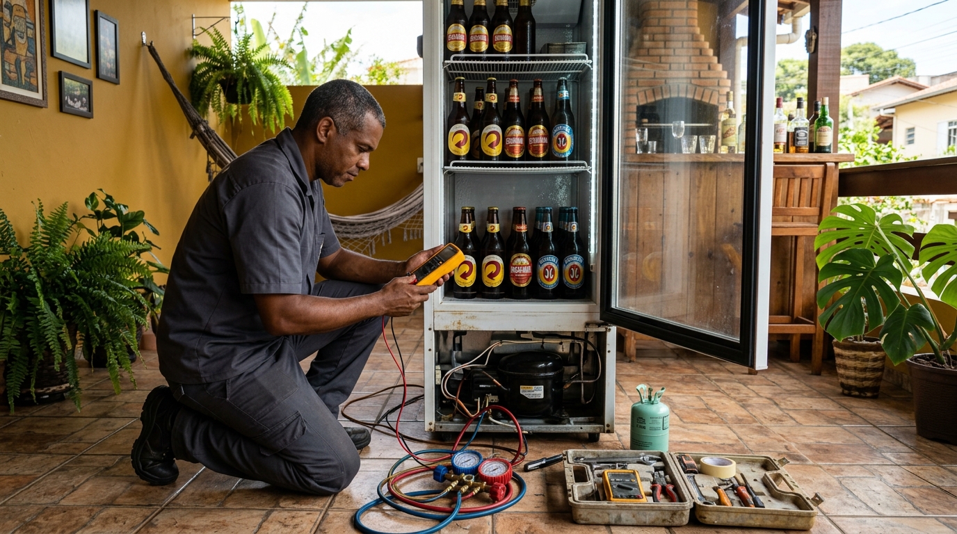 Conserto de placa eletrônica de cervejeira no Conjunto Eldorado, Anápolis‑GO